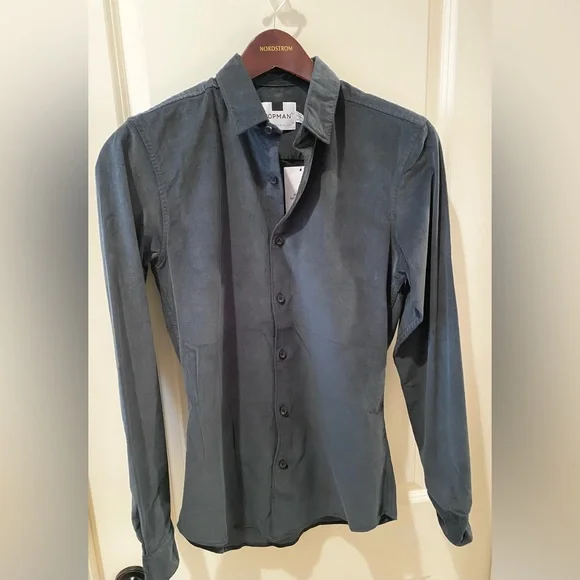 topman dress shirts Topman relaxed fit textured striped button down jersey shirt in ecru